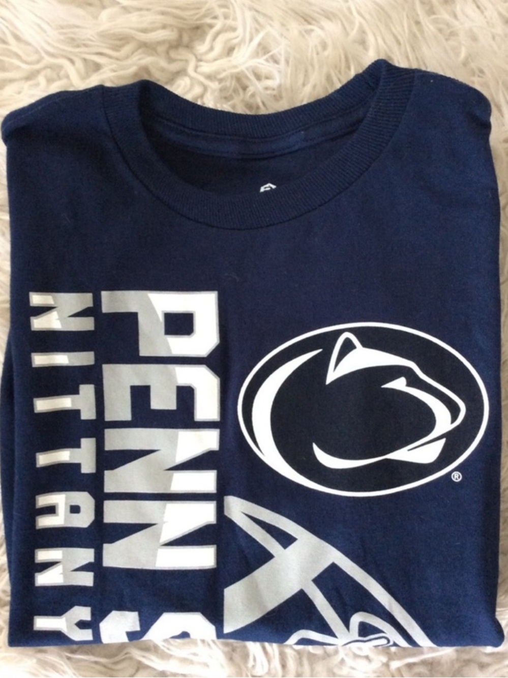 Blue Short Sleeve Tee with Penn State Graphic
